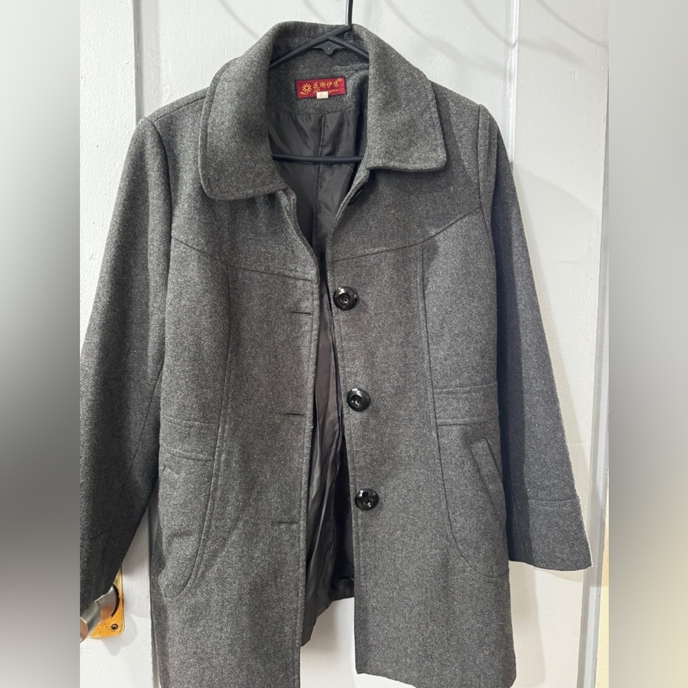 Gray Button-Up Coat